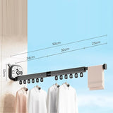 Wall Mounted Suction Cup Folding Clothes Drying Rack