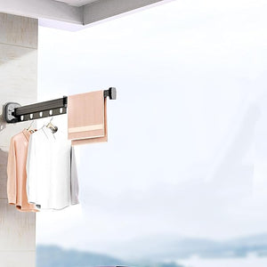 Wall Mounted Suction Cup Folding Clothes Drying Rack