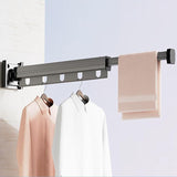 Wall Mounted Suction Cup Folding Clothes Drying Rack