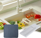 Kitchen Counter Drain Racks With Mats