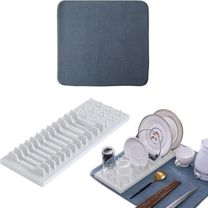 Kitchen Counter Drain Racks With Mats