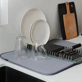 Kitchen Counter Drain Racks With Mats